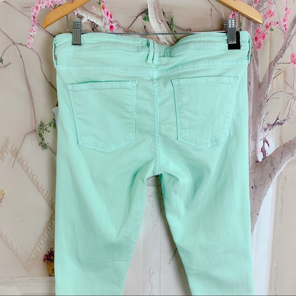 Vince Ankle Skinny Jeans in Light Mint - Picture 8 of 11